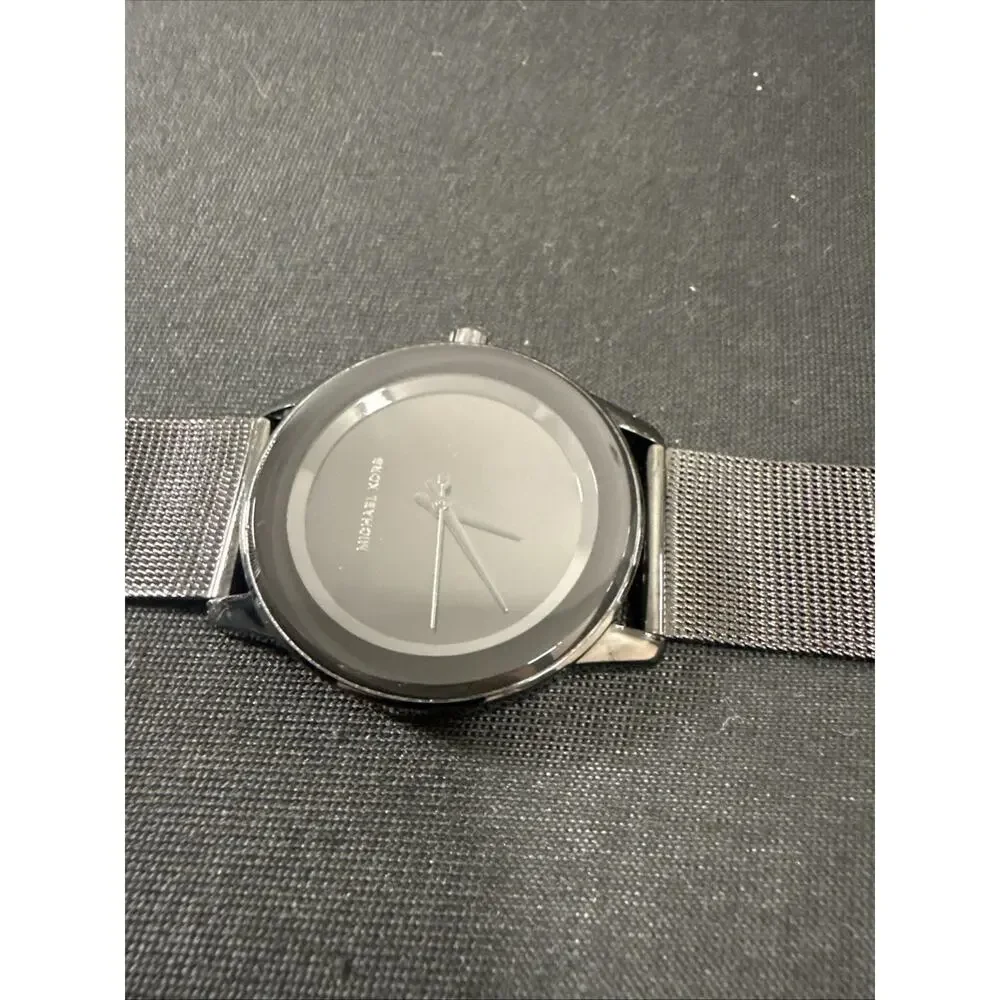 Womens Michael Kors MK-6296 New Battery- 38mm Case -8” Band- All Black (B32)